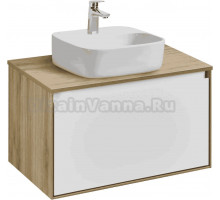 Тумба с раковиной AQUATON Либерти 70 со столешницей дуб эльвезия, раковина Одри 42