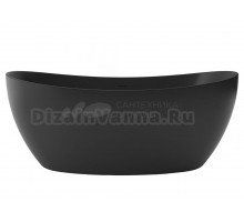 Ванна акриловая Azario GLASGOW 1800х800х665, свободностоящая, в комплекте с сифоном и металлической рамой, цвет черный матовый (GLA18080MB)