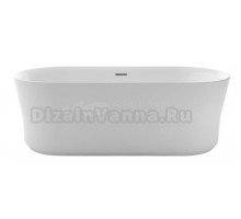 Ванна акриловая AZARIO KENSTON 1700х800х600 свободностоящая, в комплекте с сифоном и металлической рамой (KEN17080)