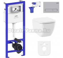 Комплект Lavinia Boho Унитаз подвесной One 33021010 + Крышка-сиденье One 33290200 с микролифтом + Инсталляция RelFix 38010010 + Кнопка RelFix 380501MC матовый хром + Дозатор RelFix 38040010