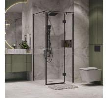 Душевой уголок Niagara Nova NG-6832-34BLACK 100x100, профиль черный матовый, стекло прозрачное