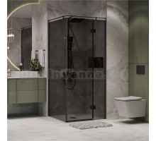 Душевой уголок Niagara Nova NG-2832-34BLACK 100x100, профиль черный матовый, стекло тонированное