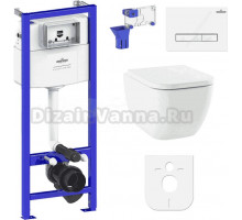 Комплект Lavinia Boho Унитаз подвесной One 33021010 + Крышка-сиденье One 33290200 с микролифтом + Инсталляция RelFix 38010010 + Кнопка RelFix 3805003W белая, хром + Дозатор RelFix 38040010