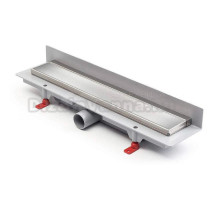 Душевой лоток AZARIO D40 Klasik 750 мм пристенный, боковой слив, пластиковый, рамка и решетка из нержавеющей стали (AZ-CH 750 KN2)