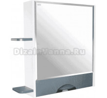 Зеркало-шкаф Mixline Байкал 70 подвесной, белый, правый
