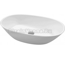 Накладная раковина WHITECROSS Amazon 60 матовая белая, овальная, искусственный камень