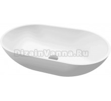 Накладная раковина WHITECROSS Amber 60 матовая белая, овальная, искусственный камень