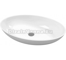 Накладная раковина WHITECROSS Citrine 60 глянцевая белая, овальная, искусственный камень