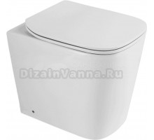 Унитаз приставной напольный BelBagno Albano BB120CBR сиденье BB903SC с микролифтом, безободковый, глянцевый белый