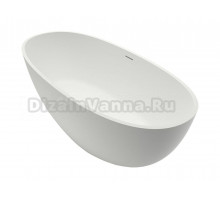 Ванна из искусственного камня Azario CLOVIS 1690х850х540 свободностоящая, белая матовая, с белым матовым донным клапаном (CLO17085S)