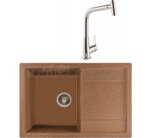 Комплект Мойка Gerhans B27-23, терракотовая + Смеситель MEGA Life MG-TK09, хром