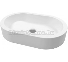 Накладная раковина WHITECROSS Malachite A 55 матовая белая, овальная, искусственный камень