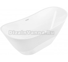 Акриловая ванна Grossman Galaxy GR-2104 170x75 см, отдельностоящая, белая, овальная, со сливом-переливом, с донным клапаном