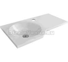 Раковина подвесная Excellent Be Spot CEEX.2301.600.WH 60 глянцевая белая, искусственный камень, со столешницей справа