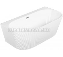 Акриловая ванна Grossman Cristal GR-17071 170x80 см, пристенная, белая, овальная, со сливом-переливом, с донным клапаном