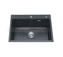 Кухонная мойка AZARIO MIA 500х500х200 нержавеющая сталь, цвет Оружейная сталь (AZB5050M)