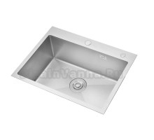 Кухонная мойка AZARIO SABRINA 500х500х200 нержавеющая сталь, цвет Серебро (AZS5050S)
