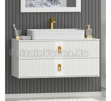 Тумба с раковиной Brevita Sevilla 100 подвесная, белая