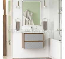 Мебель для ванной комнаты Brevita Chester 65 подвесная, дуб чарльстон темно-коричневый, серый