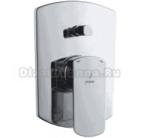 Встраиваемый смеситель для душа и ванны Jaquar Kubix KUP-CHR-35065NKPM С ВНУТРЕННЕЙ ЧАСТЬЮ