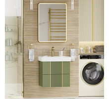 Мебель для ванной комнаты Brevita Vega 60 подвесная, зеленая, золото