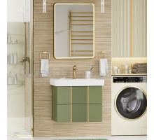 Мебель для ванной комнаты Brevita Vega 70 подвесная, зеленая, золото