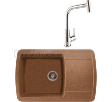 Комплект Мойка Gerhans B29-23, терракотовая + Смеситель MEGA Life MG-TK09, хром