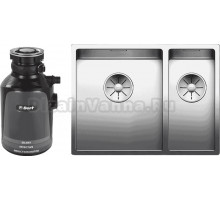 Комплект Мойка Blanco Claron 340/180-U, L + Измельчитель Bort Alligator