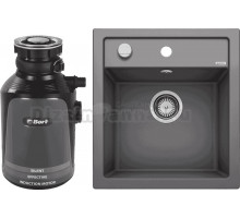 Комплект Мойка Blanco Dalago 45, темная скала + Измельчитель Bort Alligator