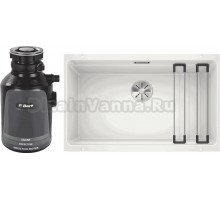 Комплект Мойка Blanco Etagon 700-U, белая + Измельчитель Bort Alligator