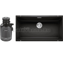 Комплект Мойка Blanco Subline 800-U, черная + Измельчитель Bort Alligator