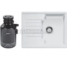 Комплект Мойка Blanco Zia 40 S, белый + Измельчитель Bort Alligator
