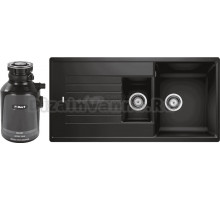 Комплект Мойка Blanco Zia 6S 526021, черная + Измельчитель Bort Alligator