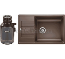 Комплект Мойка Blanco Zia XL 6S Compact 523282, кофе + Измельчитель Bort Alligator