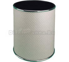 Мусорное ведро Geralis M-RWH1-S Ромб белое, хром