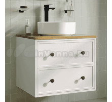 Тумба под раковину со столешницей IDDIS Torr 60 подвесная, белая матовая