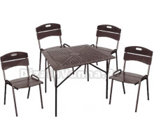 Комплект садовой мебели 5 в 1 BiGarden Бистро 2 коричневый
