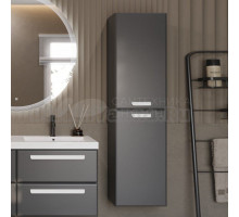 Шкаф-пенал для ванной Cezares Eco 40 универсальный ручки сатин, grafito