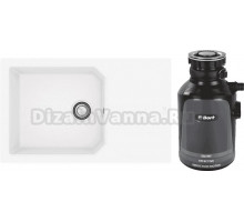 Комплект Мойка Alveus Record Granital 40, arctic + Измельчитель Bort Alligator