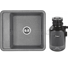 Комплект Мойка AQUATON Беллис 57, серая + Измельчитель Bort Alligator