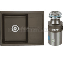 Комплект Мойка AQUATON Делия 65, кофе + Измельчитель Bort Titan 4000 Control