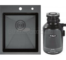 Комплект Мойка D&K DKS415006, графит + Измельчитель Bort Alligator