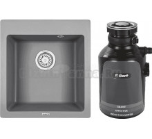 Комплект Мойка Granula 4651, алюминиум + Измельчитель Bort Alligator