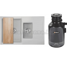 Комплект Мойка Granula Estetica 7808, арктик + Измельчитель Bort Alligator