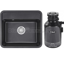 Комплект Мойка Granula Standart 5601, черный + Измельчитель Bort Alligator