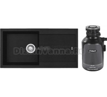 Комплект Мойка Longran Amanda AMG990.500 - 10, onyx + Измельчитель Bort Alligator