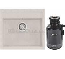 Комплект Мойка Longran Geos GES560.510 - 38, terra + Измельчитель Bort Alligator