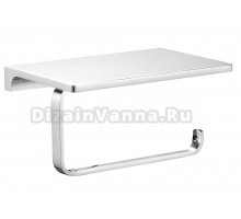 Держатель для туалетной бумаги Rav Slezak Nil NLA0403 хром, с полочкой