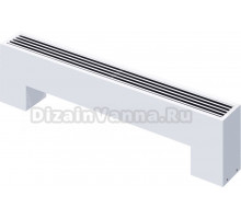 Конвектор водяной Royal Thermo Step 2 N LG 1000x130x230 мм, напольный, корпус bianco traffico, решетка алюминий, анодированный в натуральный цвет