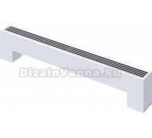 Конвектор водяной Royal Thermo Step 2 N LG 1400x130x230 мм, напольный, корпус bianco traffico, решетка алюминий, анодированный в натуральный цвет